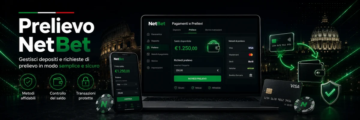 Gestisci prelievi in sicurezza su NetBet