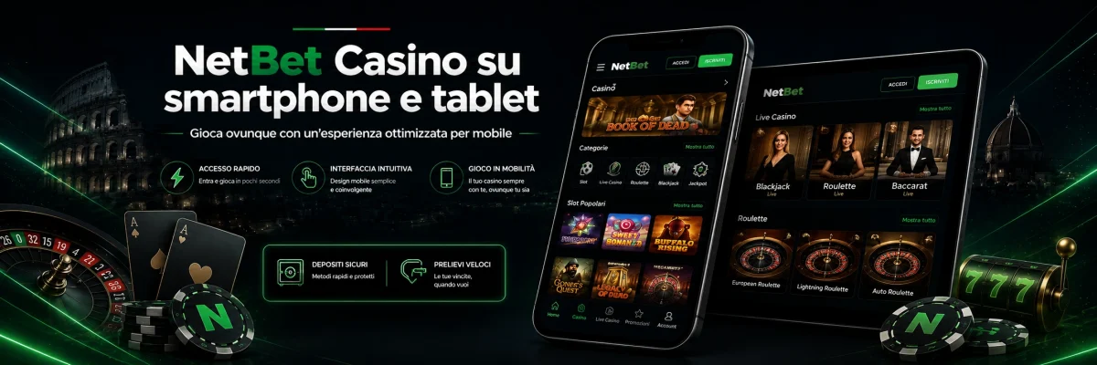 NetBet Casino mobile experience in Italy