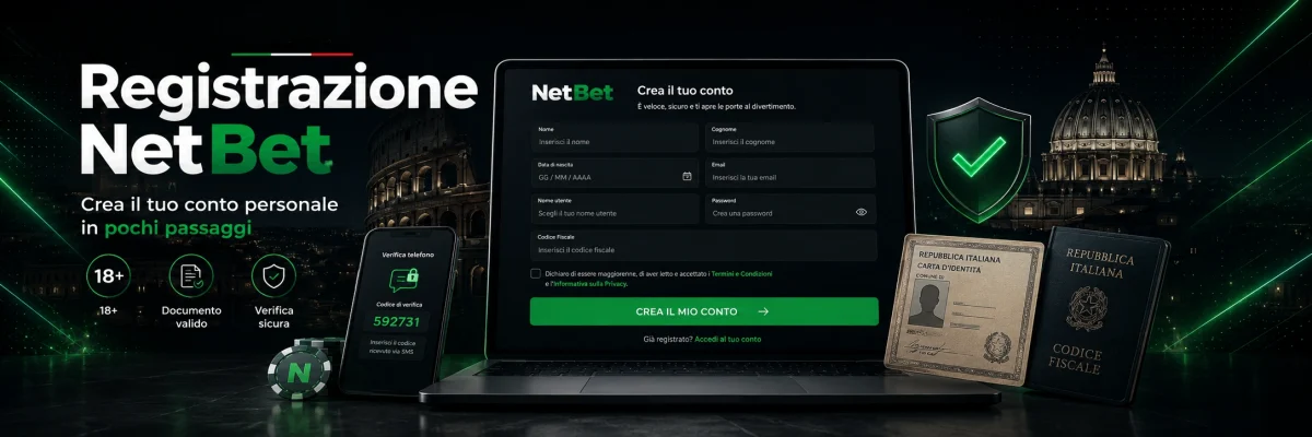 Registrazione sicura su NetBet